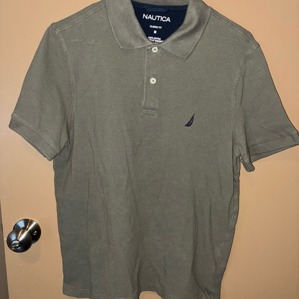 Nautica Men's Polo Shirt - olive green